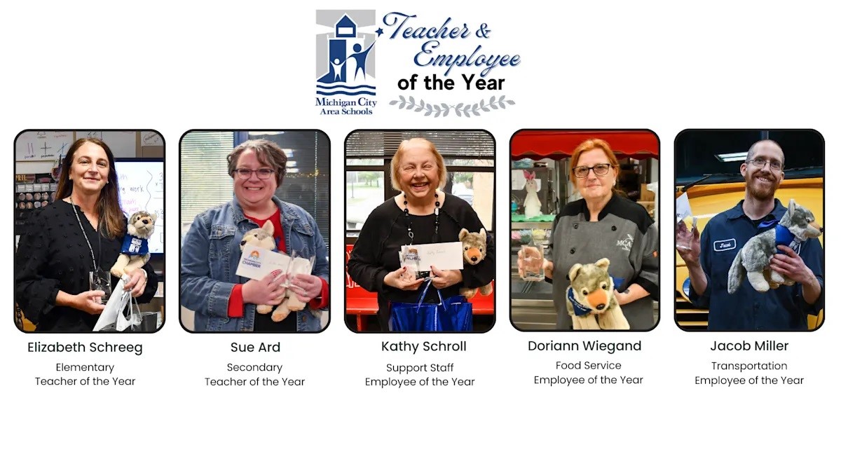 Michigan City Area Schools Announces 2025 Teacher & Employee of the Year Recipients